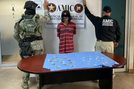 Detienen a sujeto con marihuana y cristal en Cajeme