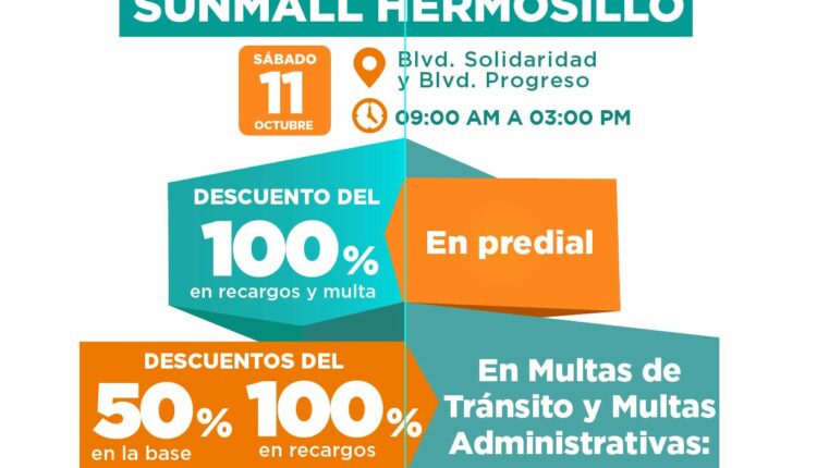 Preparan Jornada Descuentos Municipio Hermosillo Sábado 11 Octubre